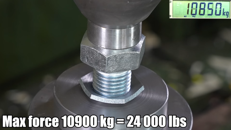 Hydraulic Press Channel Puts Nuts To The Test